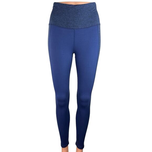 Terez Newyork Womens Blue Pull On High Rise Athletic Yoga Stretch Leggings Sz S - Picture 1 of 4
